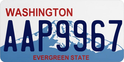 WA license plate AAP9967