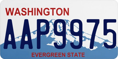 WA license plate AAP9975