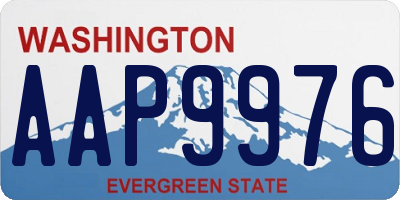 WA license plate AAP9976
