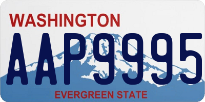WA license plate AAP9995