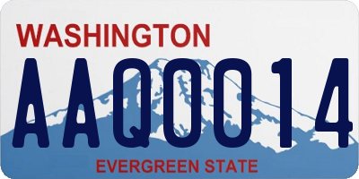 WA license plate AAQ0014