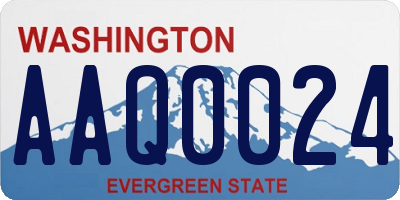 WA license plate AAQ0024
