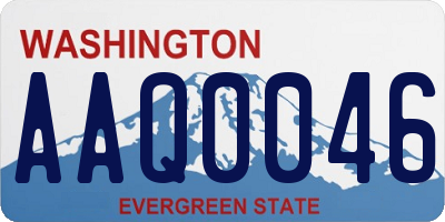 WA license plate AAQ0046