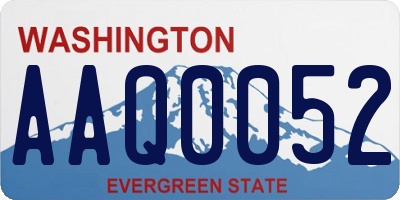 WA license plate AAQ0052