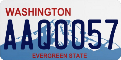 WA license plate AAQ0057
