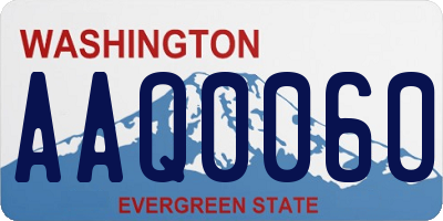 WA license plate AAQ0060