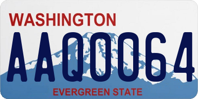 WA license plate AAQ0064