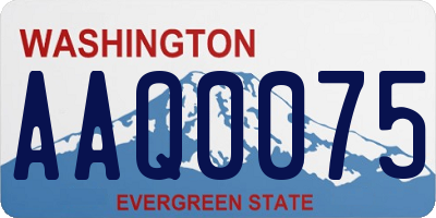 WA license plate AAQ0075