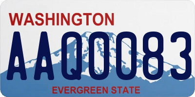 WA license plate AAQ0083