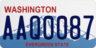 WA license plate AAQ0087