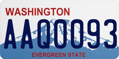 WA license plate AAQ0093