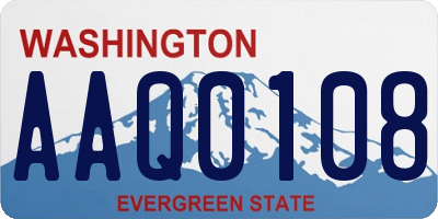 WA license plate AAQ0108