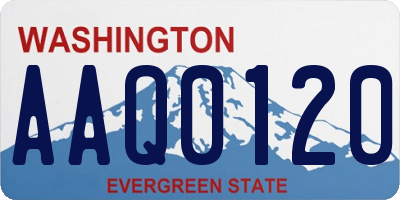 WA license plate AAQ0120