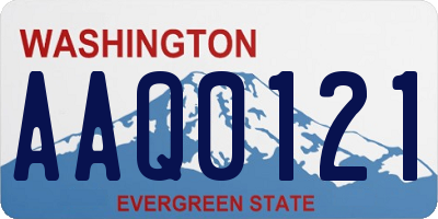 WA license plate AAQ0121