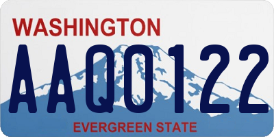 WA license plate AAQ0122