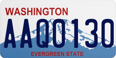 WA license plate AAQ0130