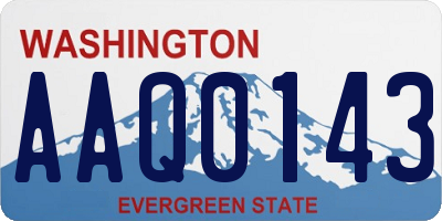 WA license plate AAQ0143