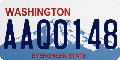 WA license plate AAQ0148