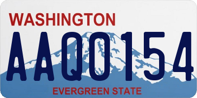 WA license plate AAQ0154