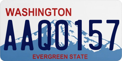 WA license plate AAQ0157