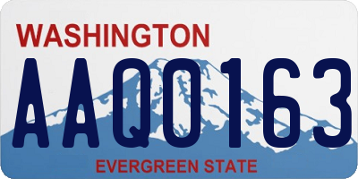 WA license plate AAQ0163