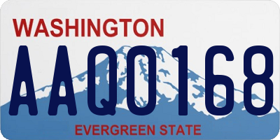 WA license plate AAQ0168