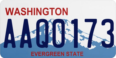 WA license plate AAQ0173