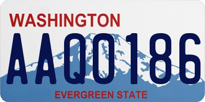 WA license plate AAQ0186