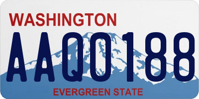 WA license plate AAQ0188