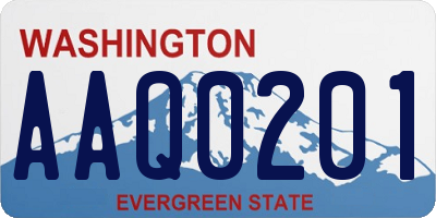 WA license plate AAQ0201