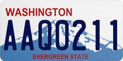 WA license plate AAQ0211