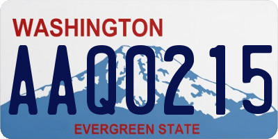 WA license plate AAQ0215