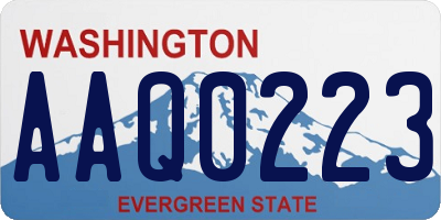 WA license plate AAQ0223