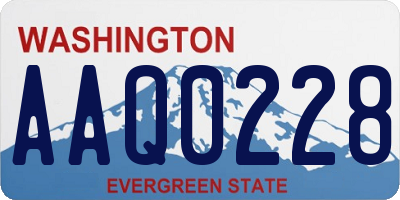 WA license plate AAQ0228