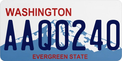 WA license plate AAQ0240