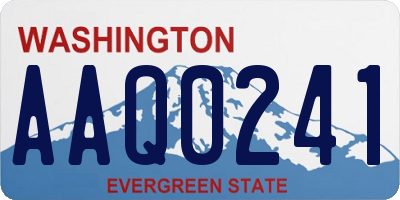WA license plate AAQ0241