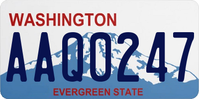 WA license plate AAQ0247