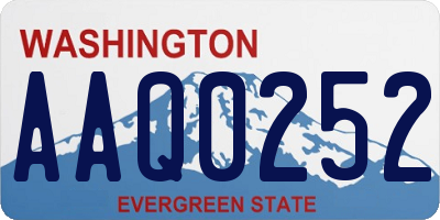 WA license plate AAQ0252