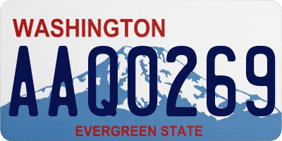 WA license plate AAQ0269