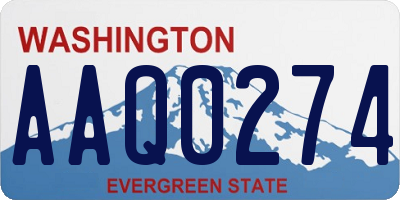 WA license plate AAQ0274