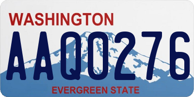 WA license plate AAQ0276