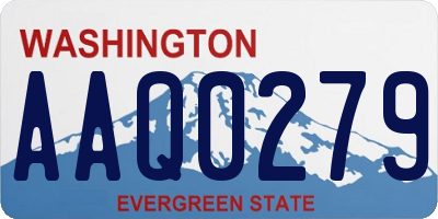 WA license plate AAQ0279