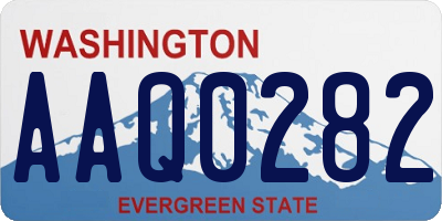 WA license plate AAQ0282