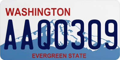 WA license plate AAQ0309