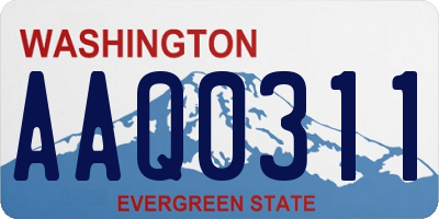 WA license plate AAQ0311