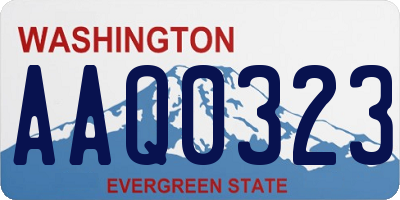 WA license plate AAQ0323