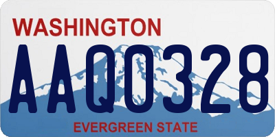 WA license plate AAQ0328