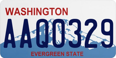 WA license plate AAQ0329