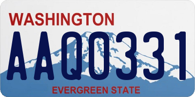 WA license plate AAQ0331