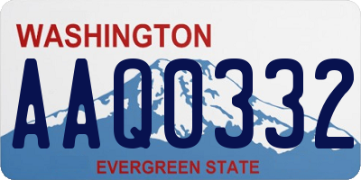 WA license plate AAQ0332